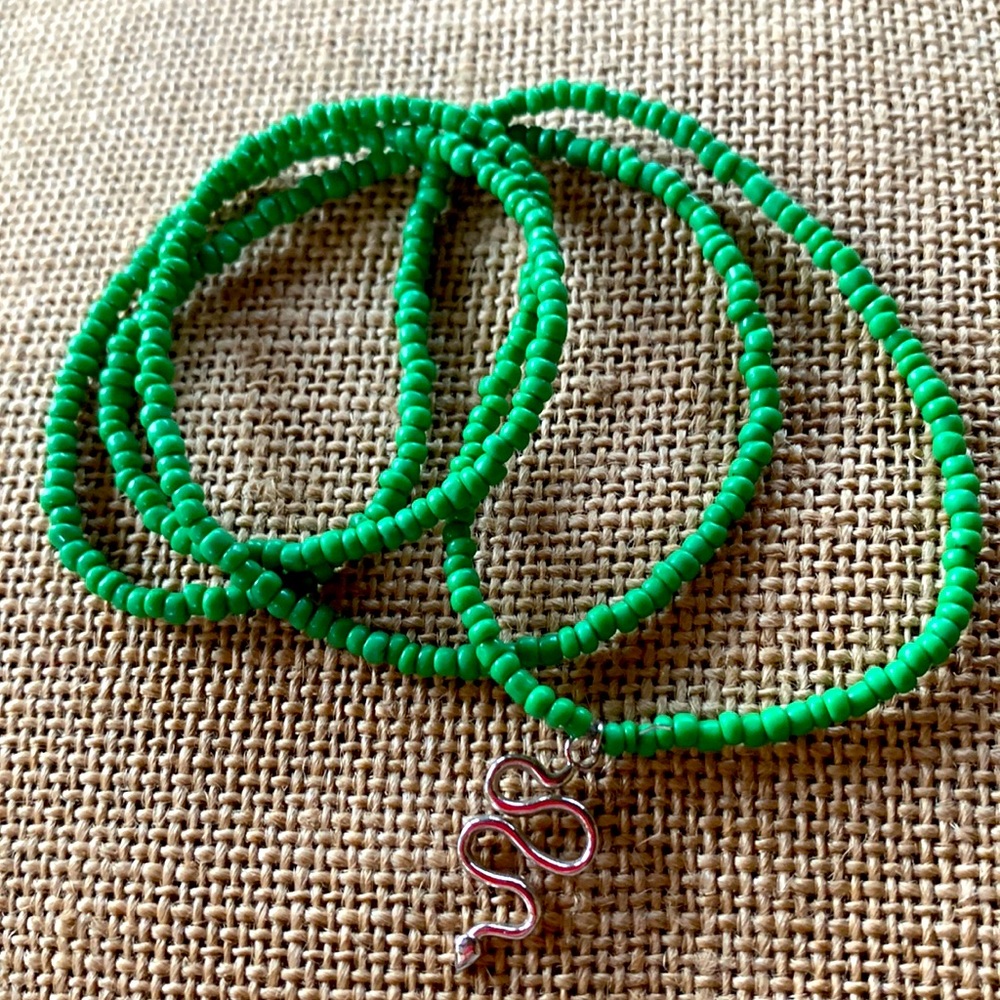 LUIS MORAIS SEEDBEAD SNAKE NECKLACE